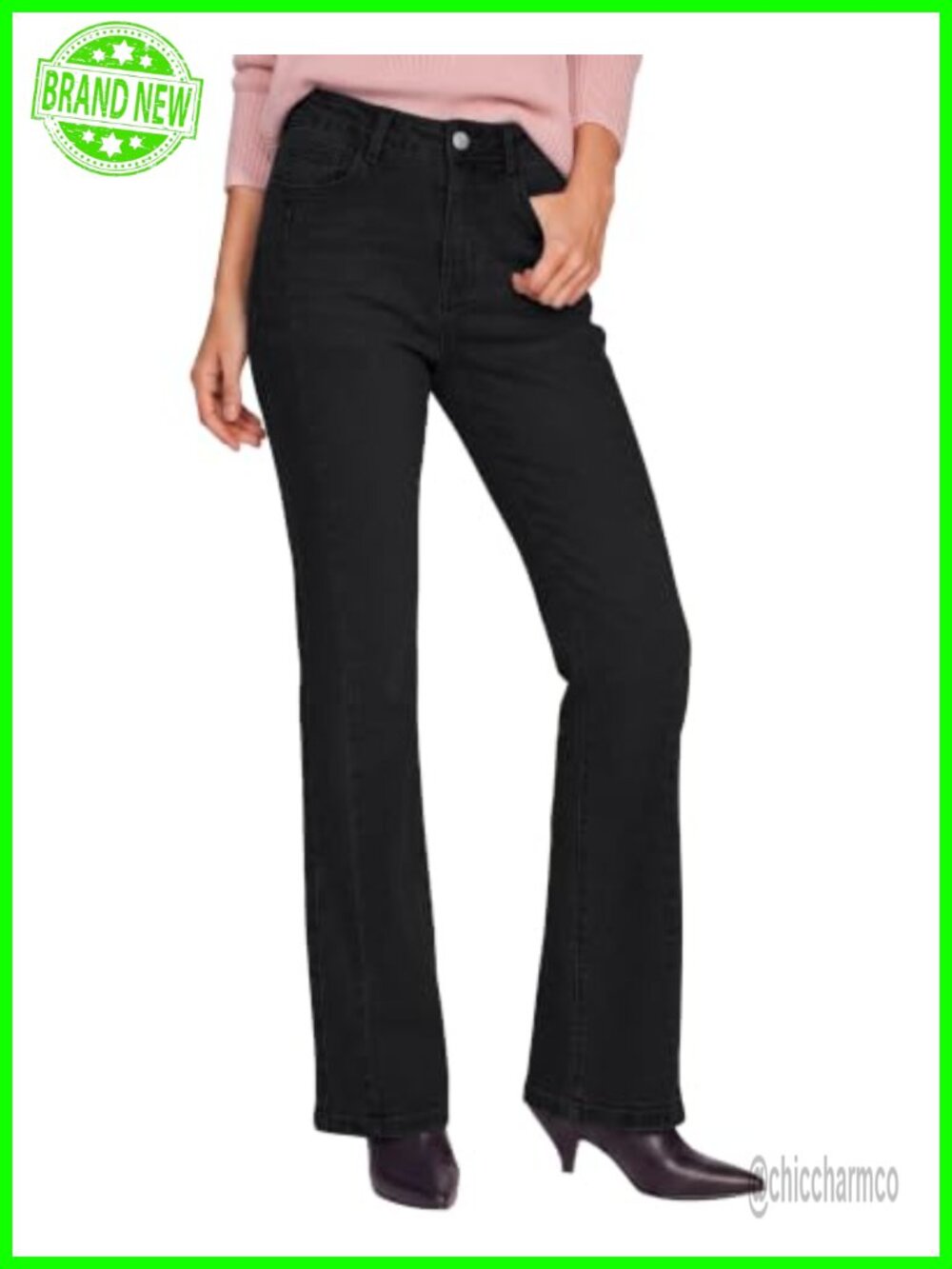 High Waisted Stretchy Bootcut Jeans Women Flare Denim Pants